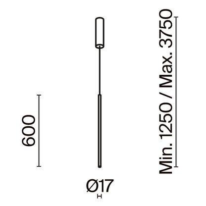 Ripatsvalgusti MOD246PL-L12BK
