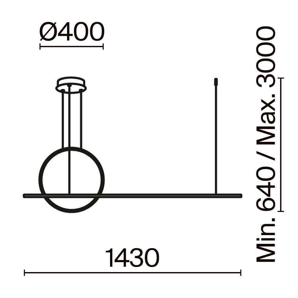 Rippvalgusti MOD247PL-L49BK