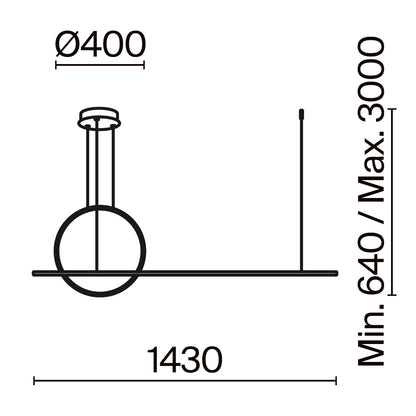 Rippvalgusti MOD247PL-L49BK