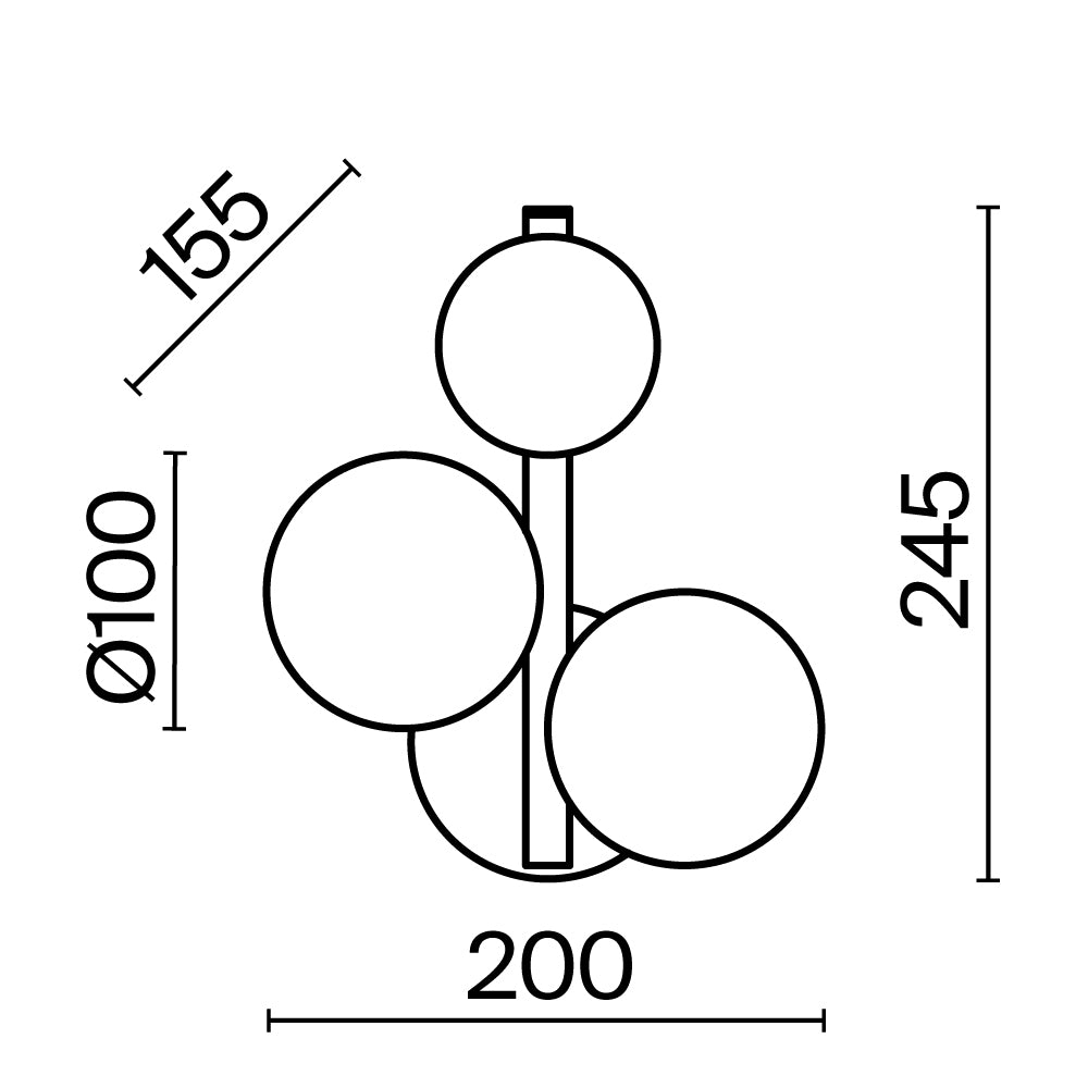 Seinavalgusti MOD545WL-03G