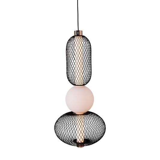 Designer interior lighting featuring the MaxLight Bora A pendant lamp casting warm illumination over a modern kitchen space. Featured in the VXR Space lighting collection.