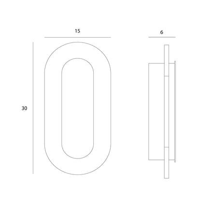Maxlight W0393 Travertino Oval 10w