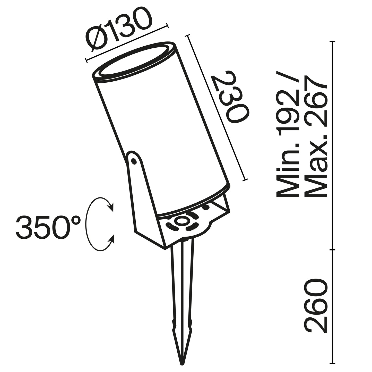Maastikuvalgusti O050FL-L30W3K