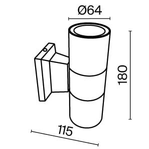 Seinavalgusti O574WL-02W