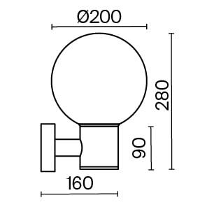 Seinavalgusti O598WL-01GR