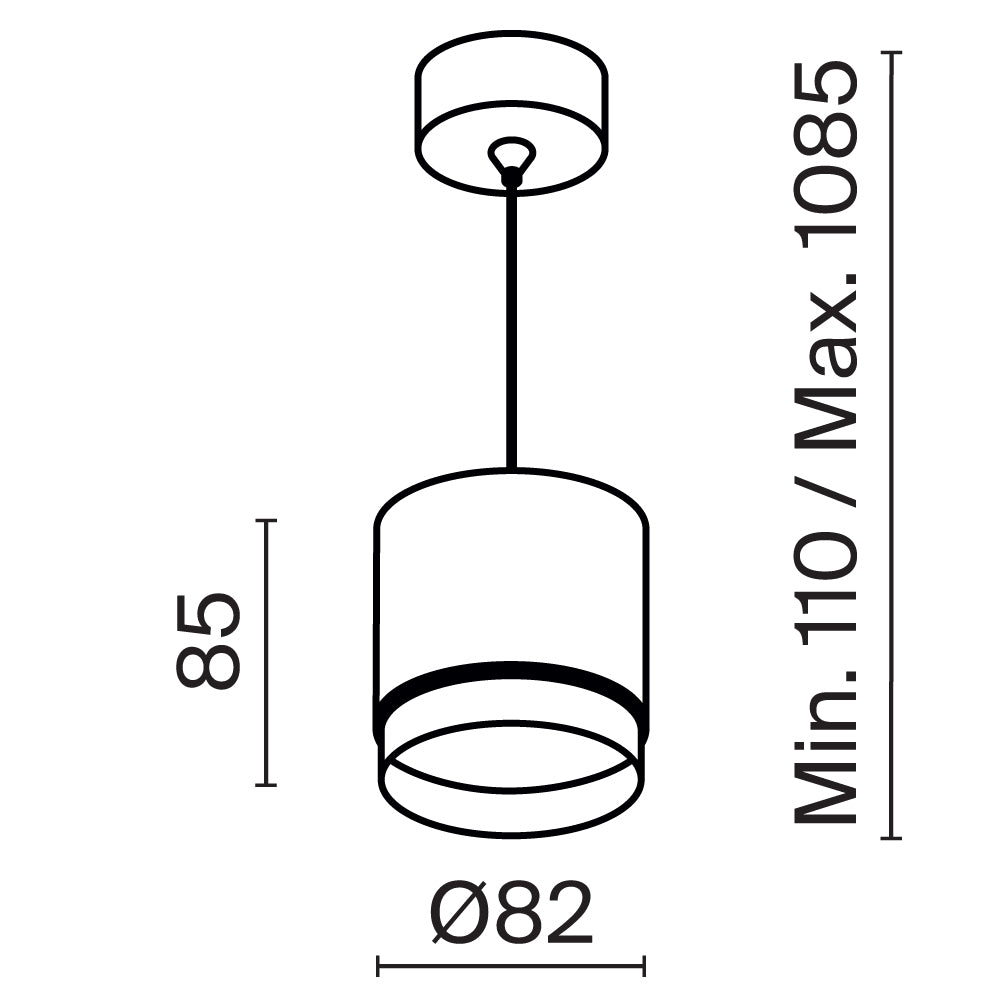 Rippvalgusti P088PL-GX53-B