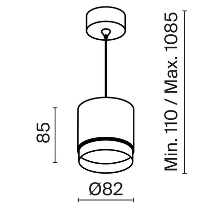 Ripatsvalgusti P088PL-GX53-MG