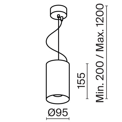 Ripatsvalgusti P089PL-25W3K-B