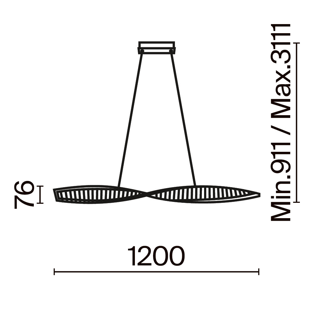 Ripatsvalgusti P097PL-L36BS3K