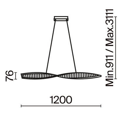 Ripatsvalgusti P097PL-L36BS3K