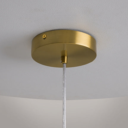 Lampada a sospensione Cometa in vetro dorato 350mm