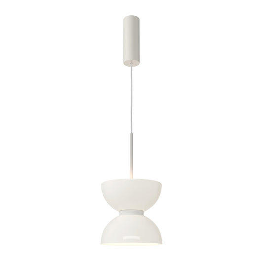 White pendant light on a white background