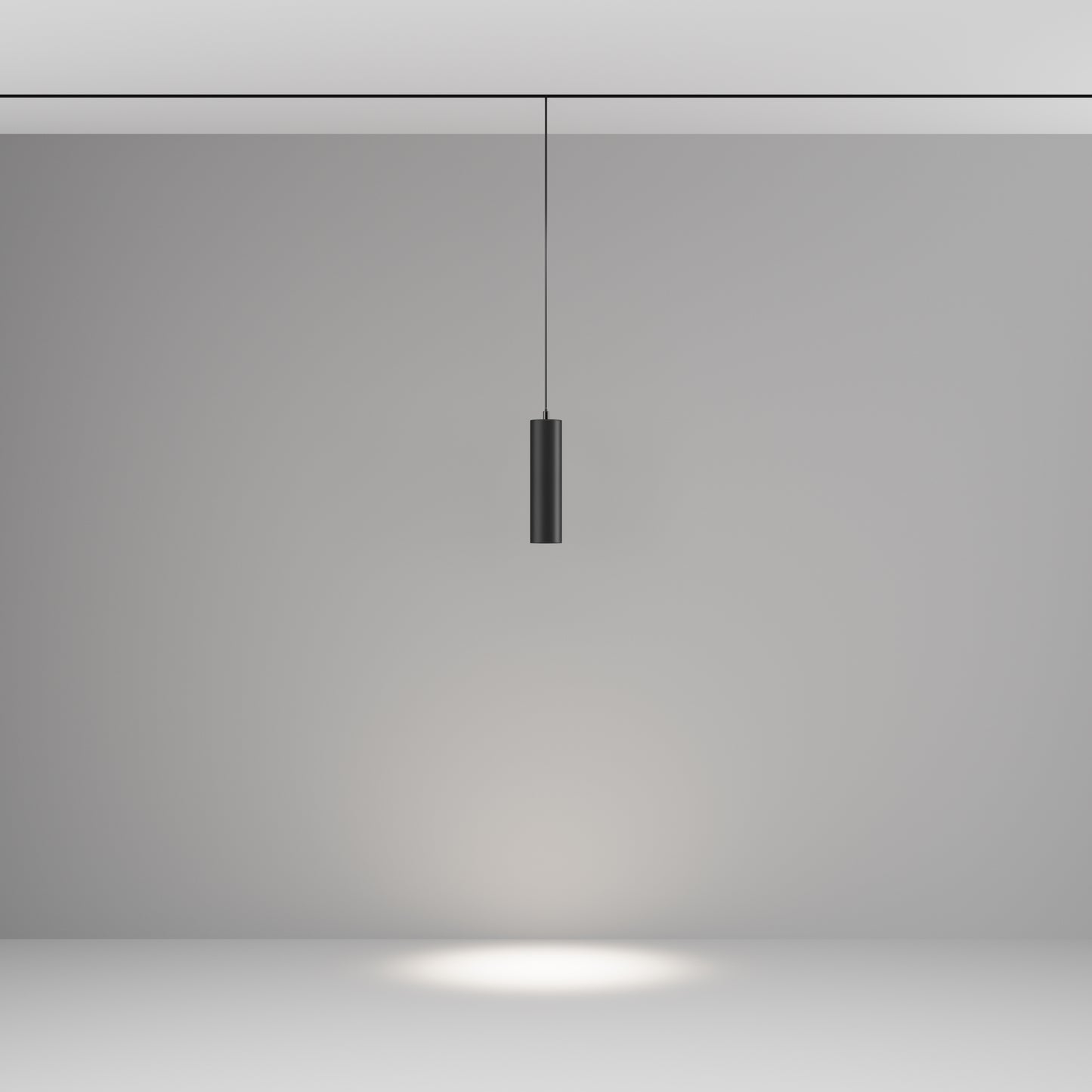 Pendant track luminaire TR041-4-12W3K-M-DS-B
