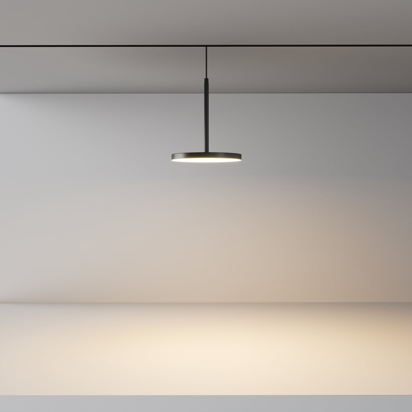 Pendant track luminaire TR123-2-15W3K-B