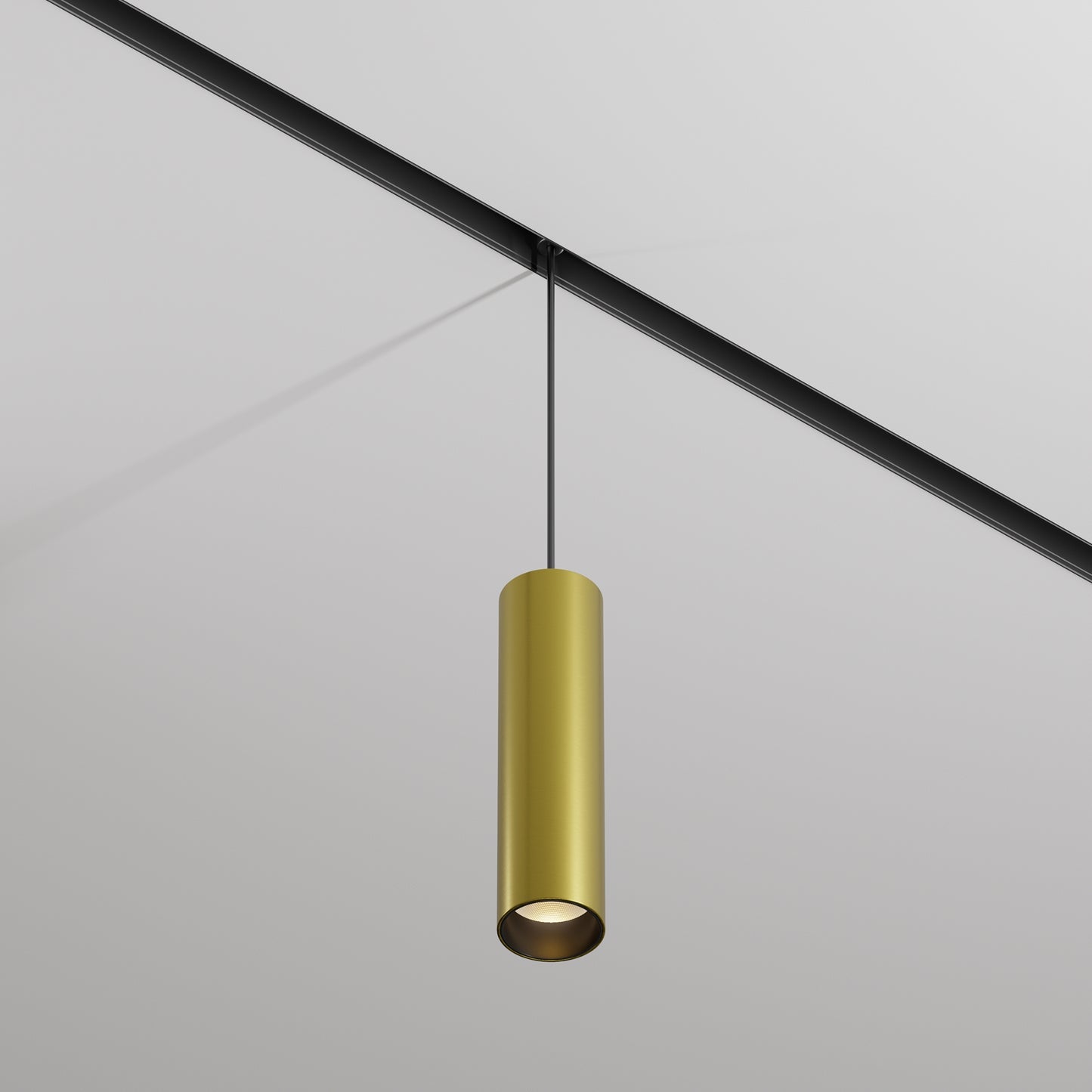 Pendant track luminaire TR041-2-12W3K-BBS