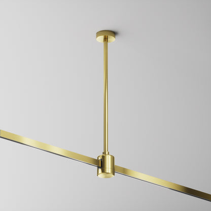 Ceiling mount 300mm with direct power connector "Flarity" brass TRA158C-IPC1-BS