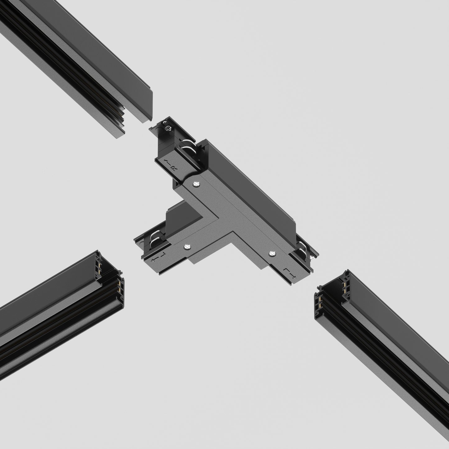 TRA005CT-31B-L Connector T-shaped Left Trinity Black
