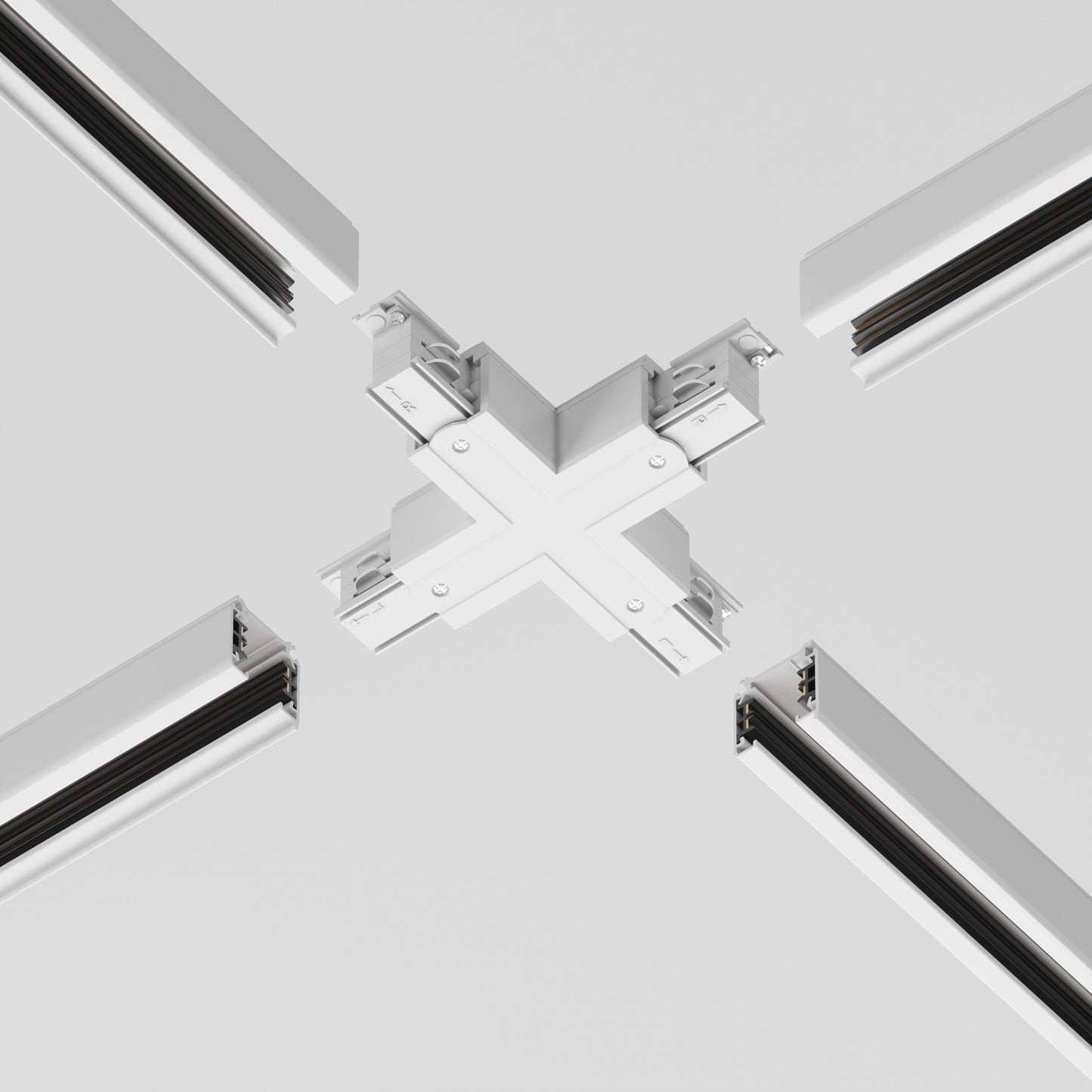TRA005CX-31W Trinity X-shaped Connector White