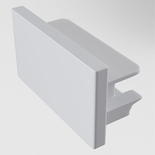 TRA001EC-11W Tapa Extremo 1ud Parche Unidad Blanco