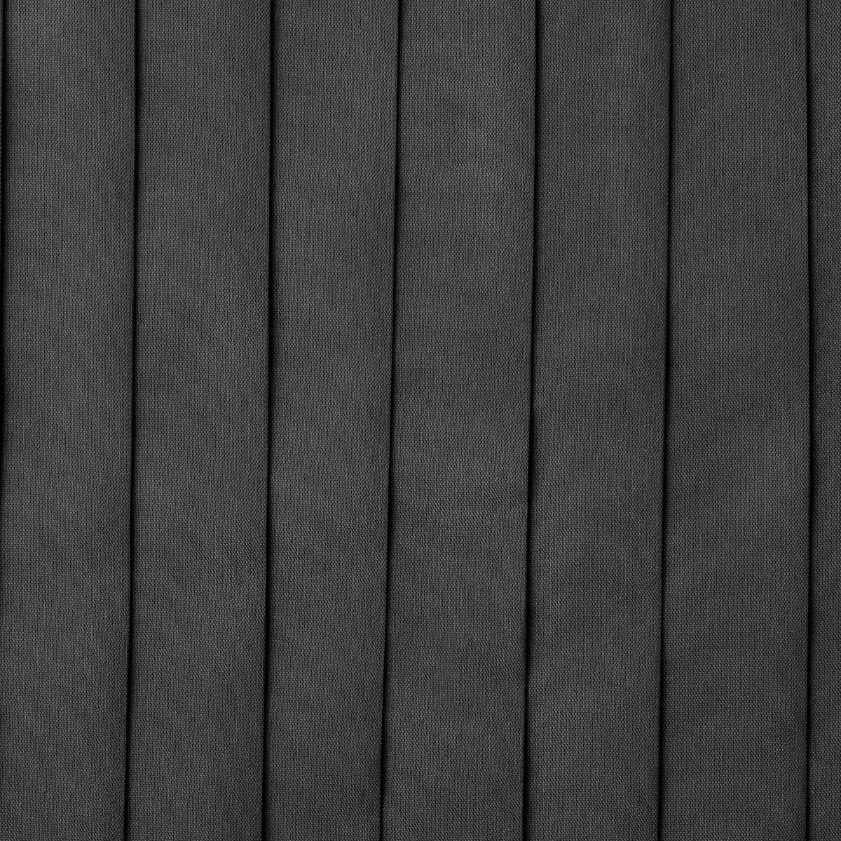 Macro detail shot of the handcrafted black ribbon shade on the oversized Saigon-In 1300 architectural pendant light, showcasing its tactile finish for modern offices. Featured in the VXR Space collection.