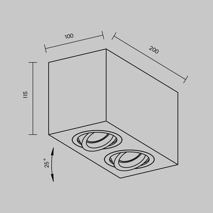 Ceiling luminaire C017CL-02B