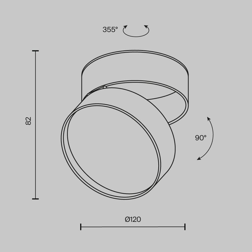 Ceiling luminaire C024CL-18W3K-B-1