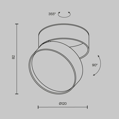 Ceiling luminaire C024CL-18W3K-B-1