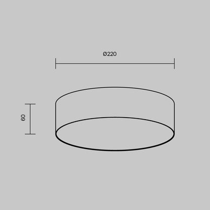Ceiling luminaire C032CL-24W3K-RD-MG