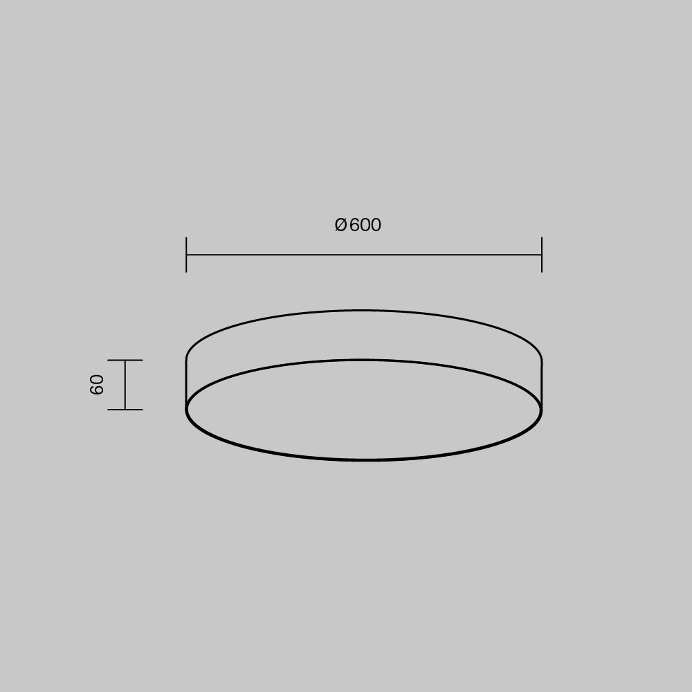 Plafoniera C032CL-90W3K-RD-MG