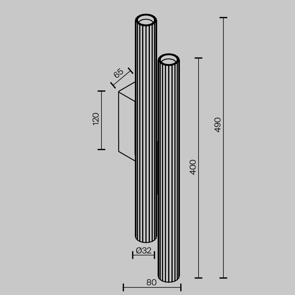 Seinavalgusti (seinabra) C082WL-24W2.7K-BS