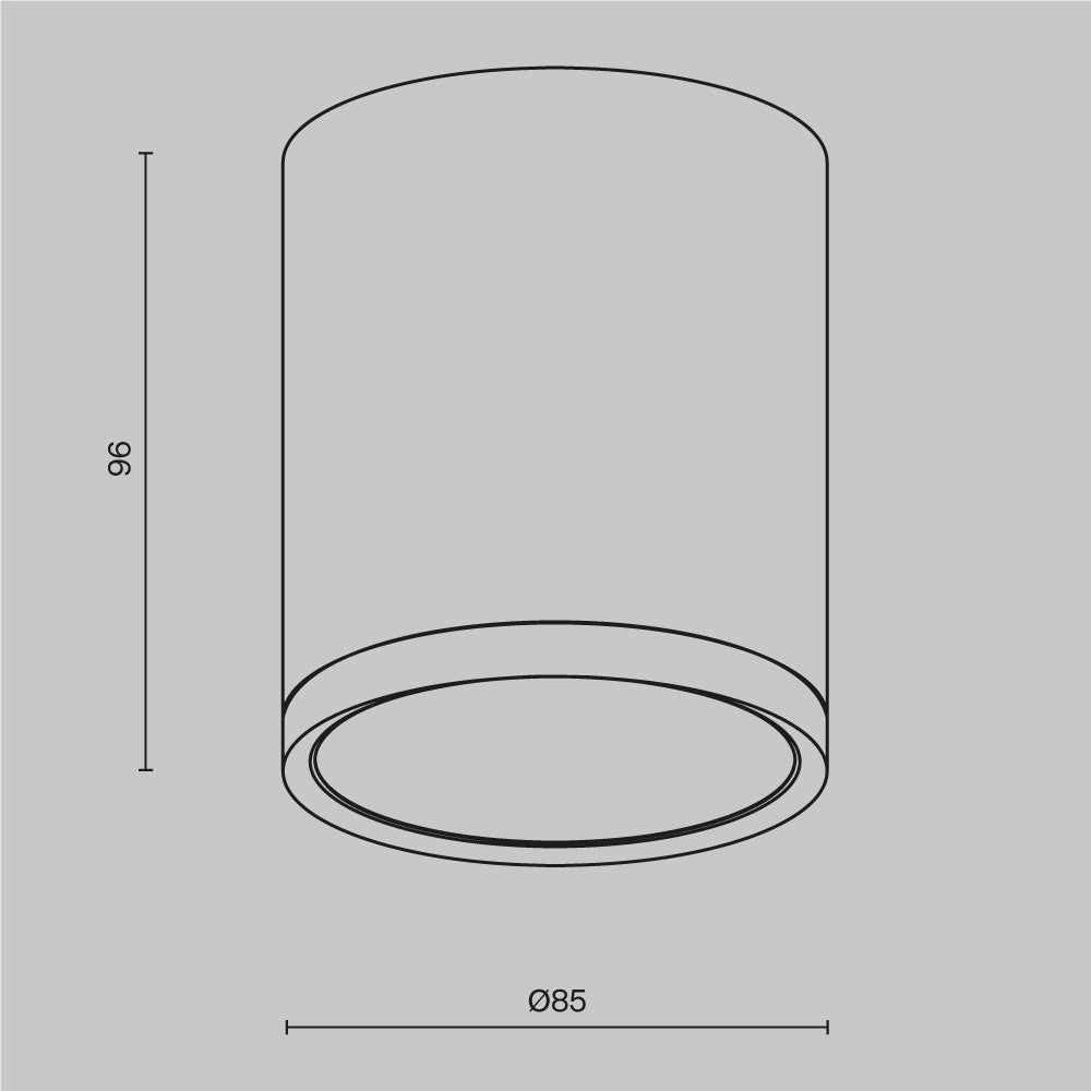 Ceiling luminaire C086CM-GX53-MRD-B