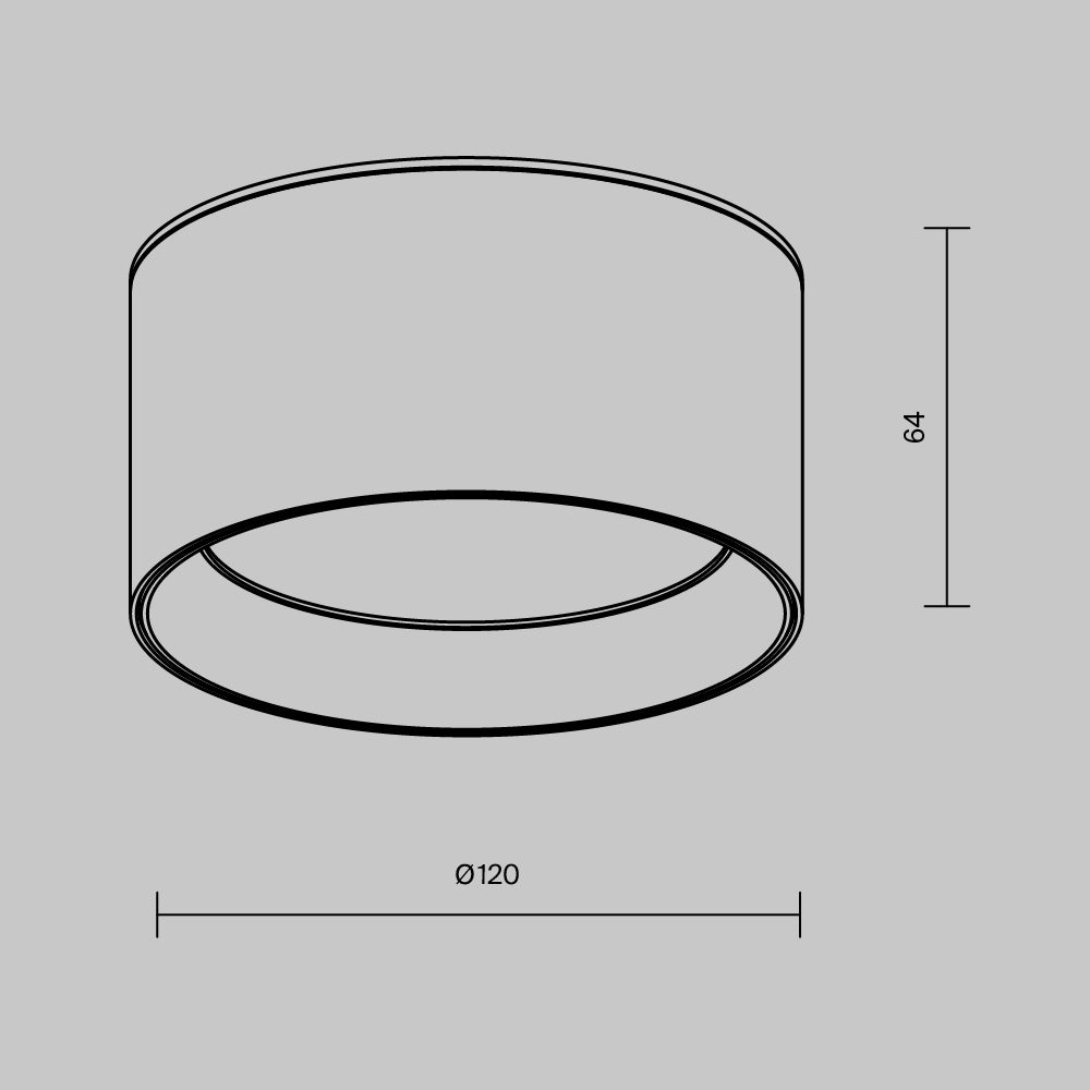 Ceiling luminaire C089CL-12W3K-B