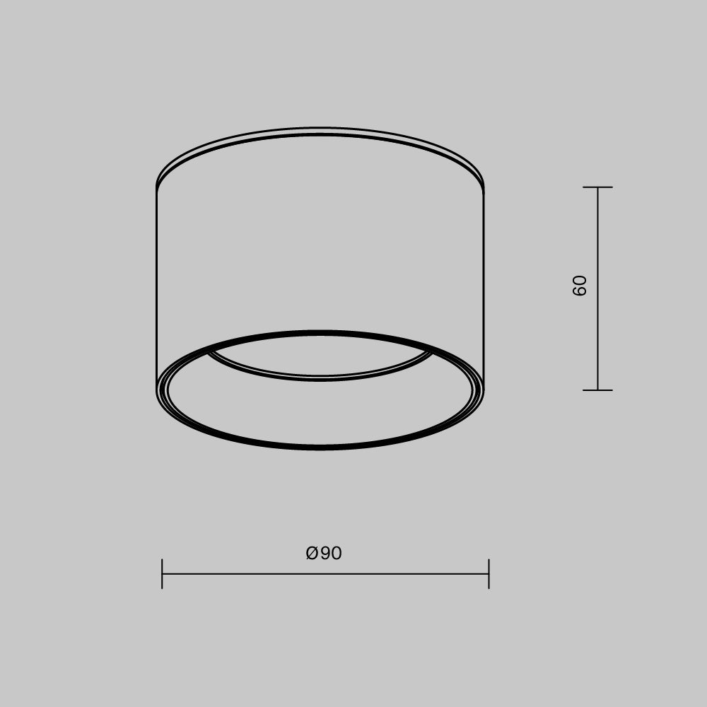 Ceiling luminaire C089CL-8W3K-B