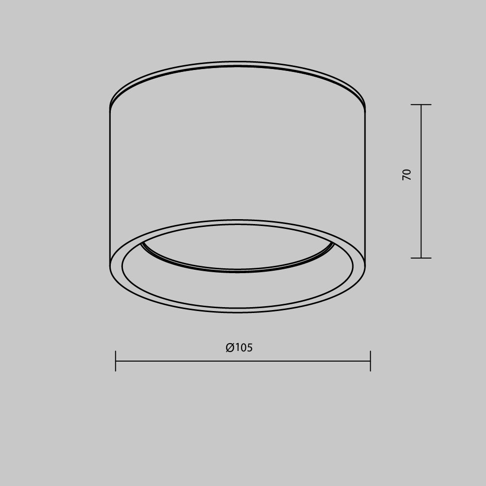 Ceiling luminaire C090CL-10W3K-W