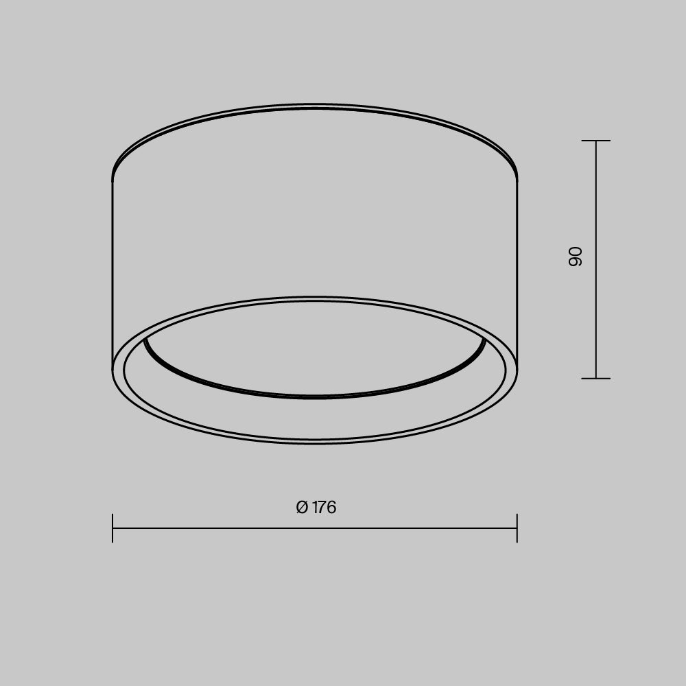Ceiling luminaire C090CL-15W3K-B