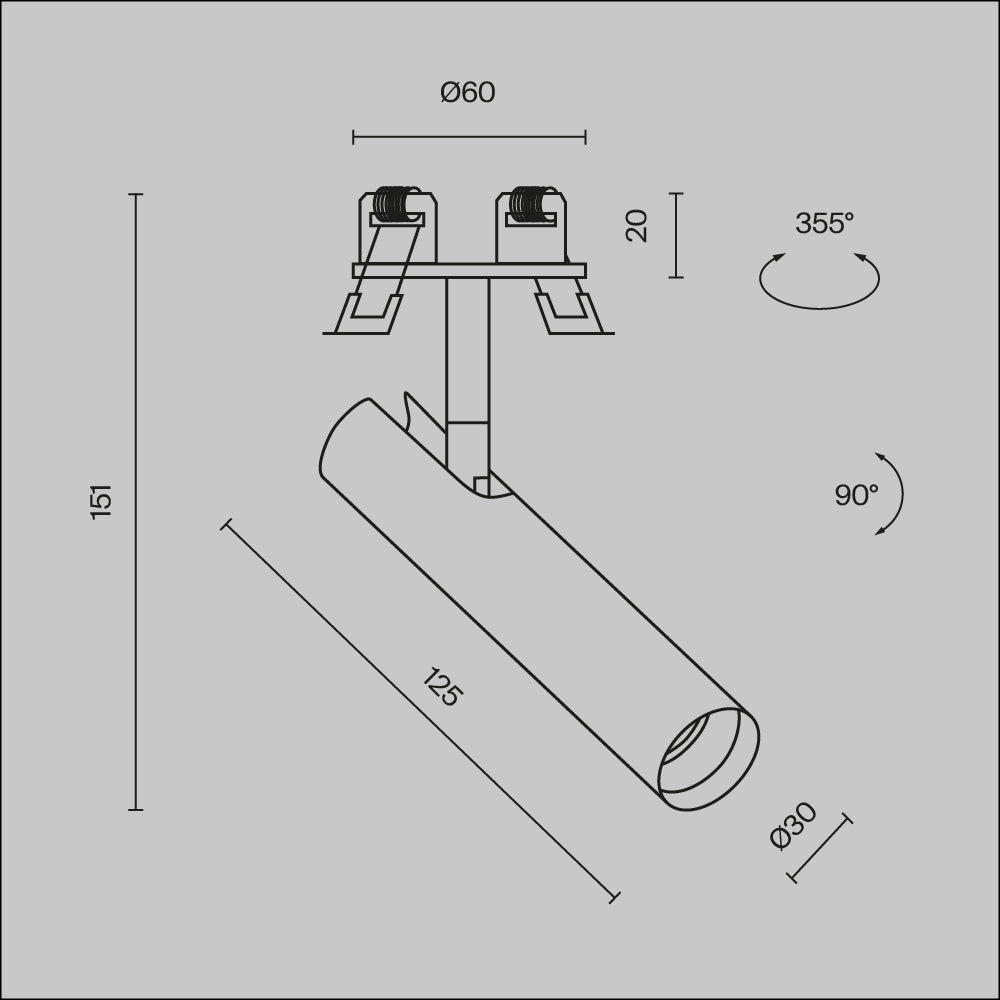 Downlight C141RS-L125-6W3K-W