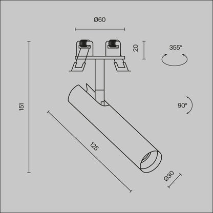 Downlight C141RS-L125-6W3K-W