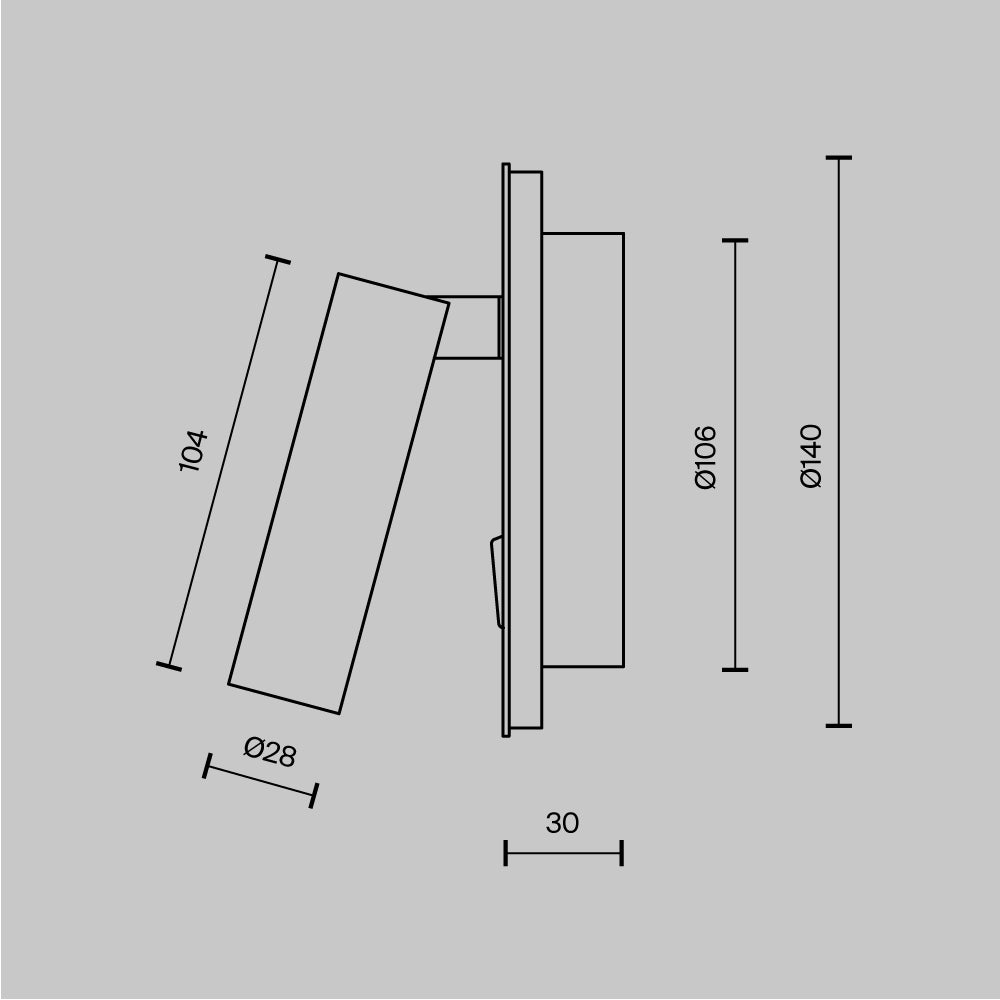 Seinavalgusti C176-WL-01-6W-MG