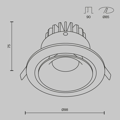 Downlight DL031-L12W4K-W