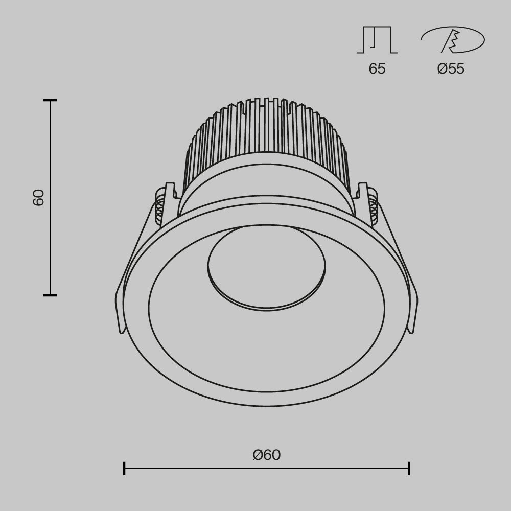 Downlight DL034-01-06W3K-D-W