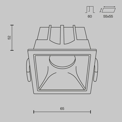 Süvistatav valgusti DL043-01-10W3K-D-SQ-W