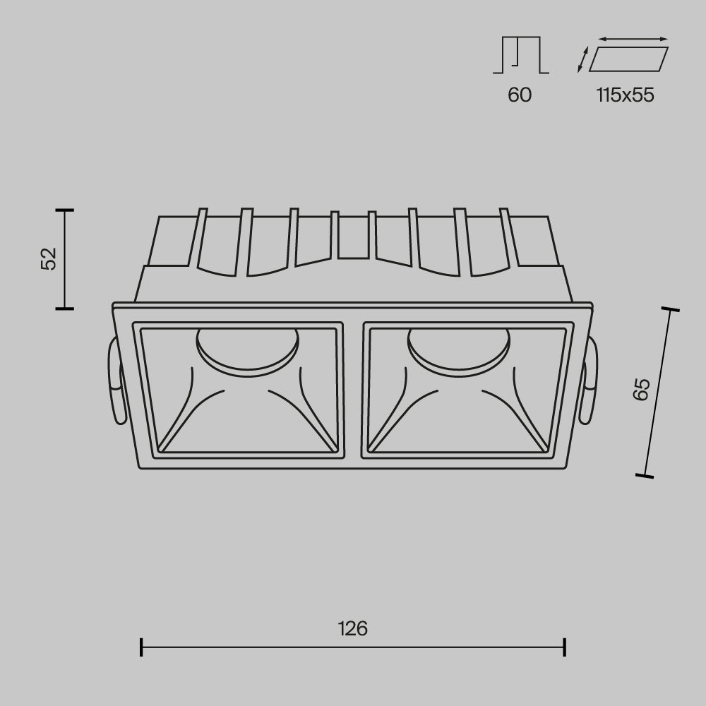Süvisvalgusti DL043-02-10W3K-D-SQ-W