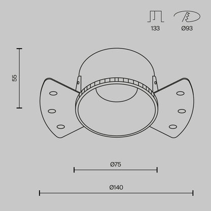 Downlight DL051-01-GU10-RD-WMG
