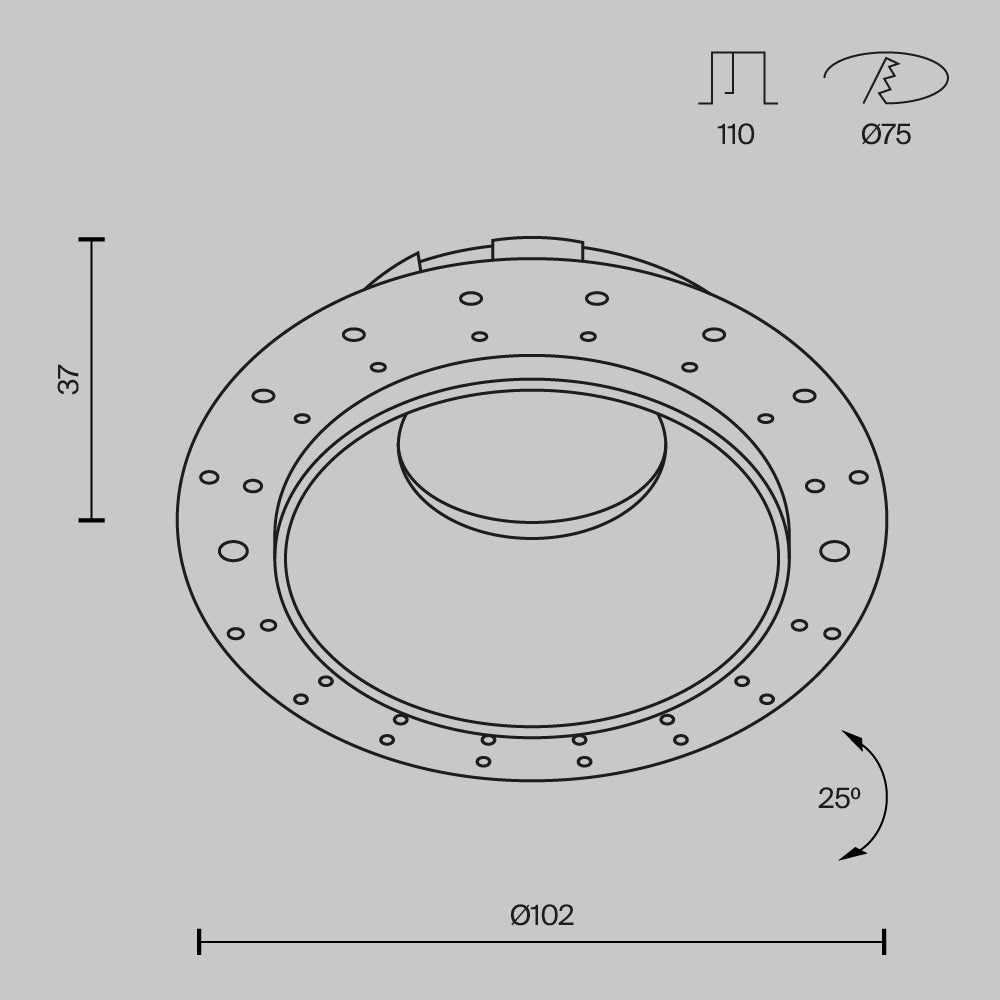 Süvisvalgusti DL051-U-2W