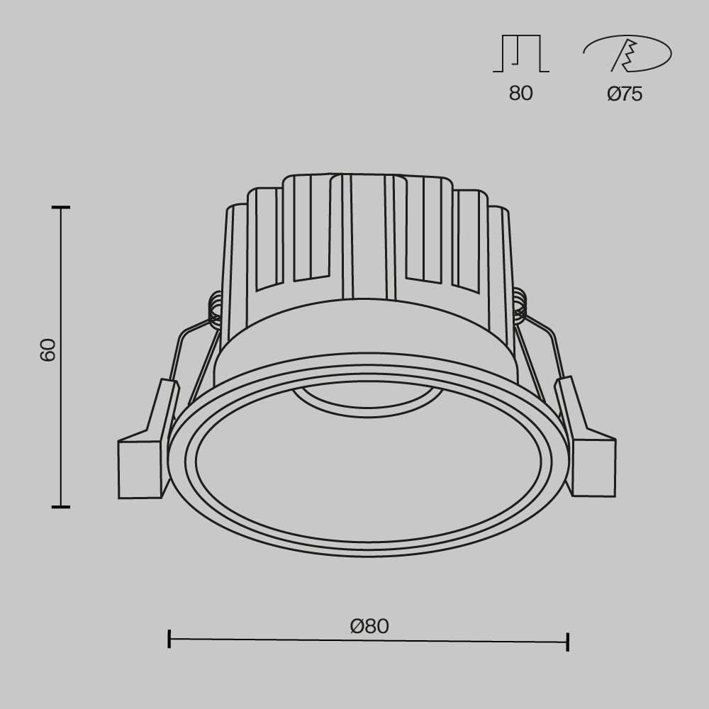 Downlight DL058-12W3K-W