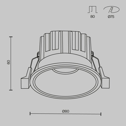 Downlight DL058-12W3K-W