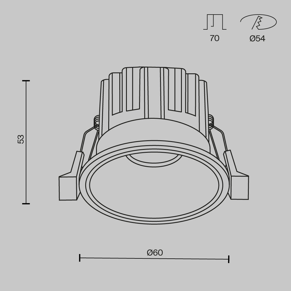 Downlight DL058-7W3K-BS