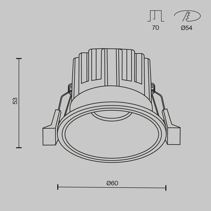 Downlight DL058-7W3K-BS
