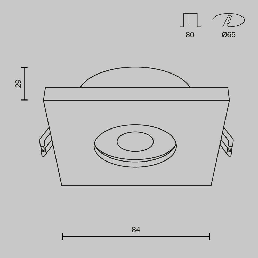 Downlight DL083-01-GU10-SQ-W
