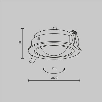 Süvisvalgusti DL105-12W3K-B